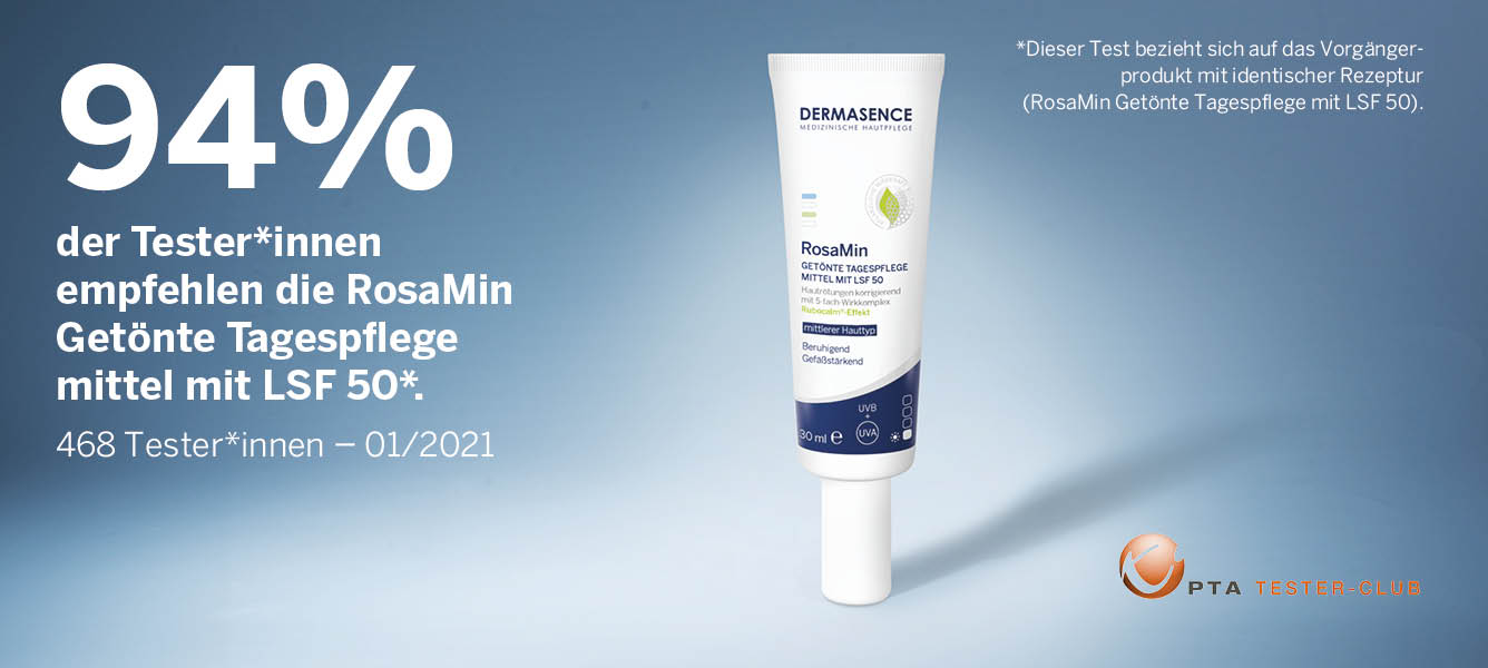 Ergebnis des Produkttests mit RosaMin Getönte Tagespflege mittel mit LSF 50