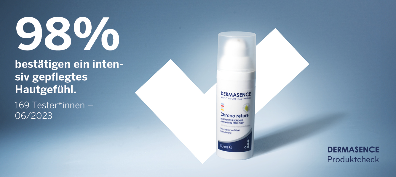 Ergebnis des Produktchecks mit Chrono retare Restrukturierende Emulsion