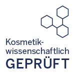 Siegel: Kosmetikwissenschaftlich geprüft