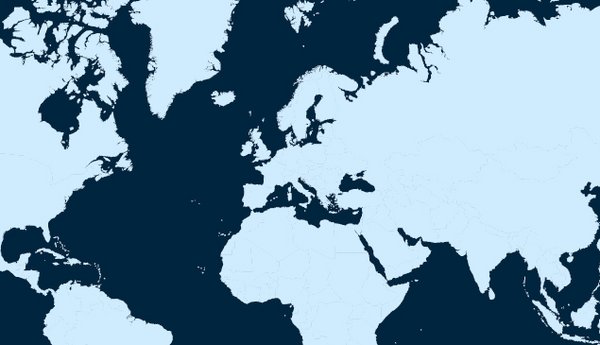 Weltkarte mit Europafokus