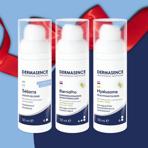 Drei DERMASENCE Weihnachtsgeschenke für Väter, Opas und andere Männer