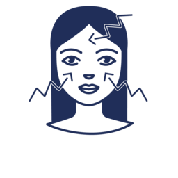 Icon: Gesicht mit Blitzen