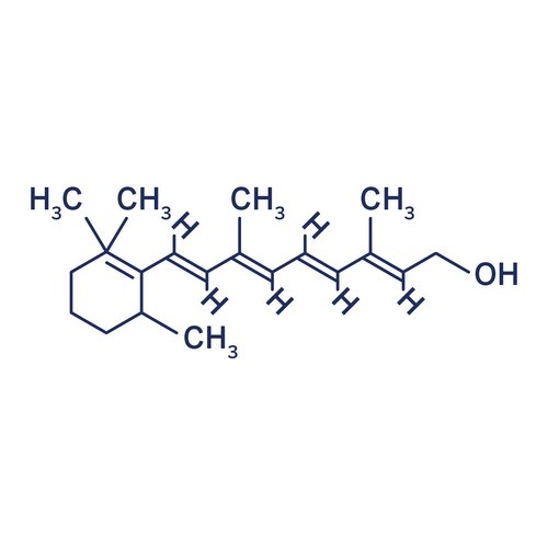 Strukturformel von Retinol