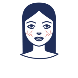 Icon: Gesicht mit erweiterten Äderchen