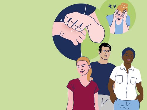 Illustration von verschiedenen Menschen mit Neurodermitis