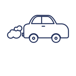 Icon: Auto mit Abgasen