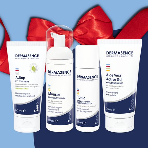 Drei DERMASENCE Weihnachtsgeschenke für den kleinen Geldbeutel