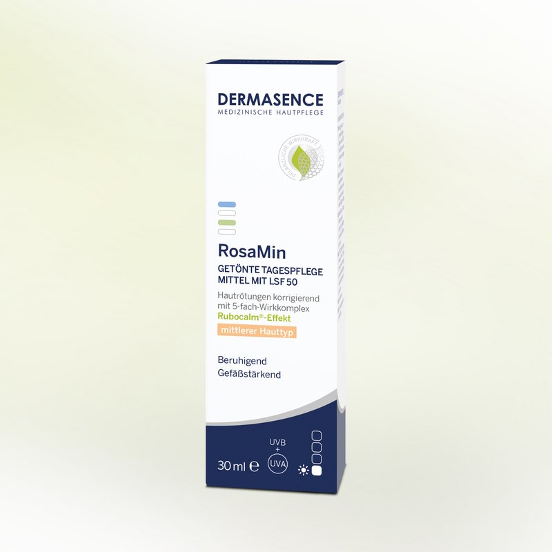 DERMASENCE RosaMin Getönte Tagespflege mittel mit LSF 50, 30 ml