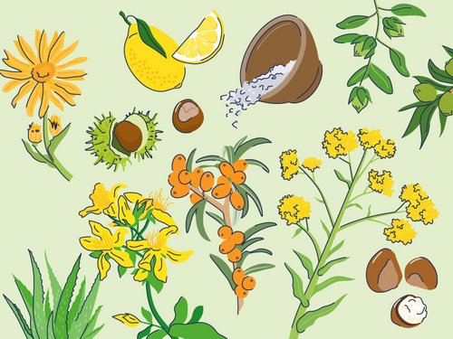 Illustrationen von verschiedenen Wirkstoffen