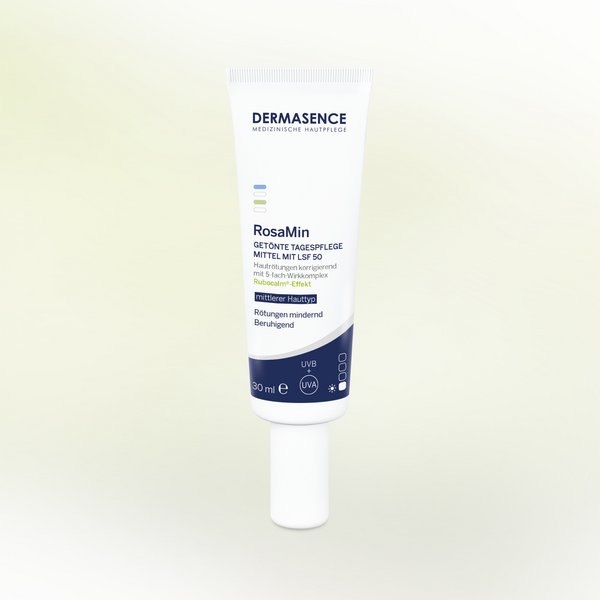 DERMASENCE RosaMin Getönte Tagespflege mittel LSF 50, 30 ml