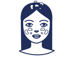 Icon: Gesicht mit Psoriasis