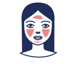 Icon: Gesicht mit Rosacea