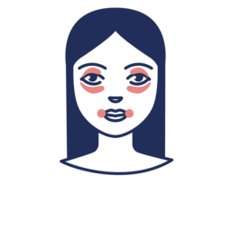 Icon: Gesicht mit Neurodermitis